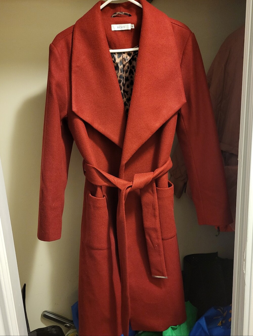 Ricki's Rust-Red Belted Trench Coat
